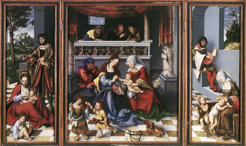 CRANACH, Lucas the Elder Altarpiece of the Holy Family dsf Norge oil painting art